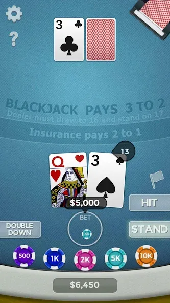 Blackjack 21 [MOD: безлимитные деньги и бонусы] Screenshot 1