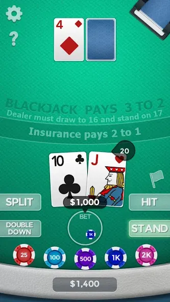 Blackjack 21 [MOD: безлимитные деньги и бонусы] Screenshot 5