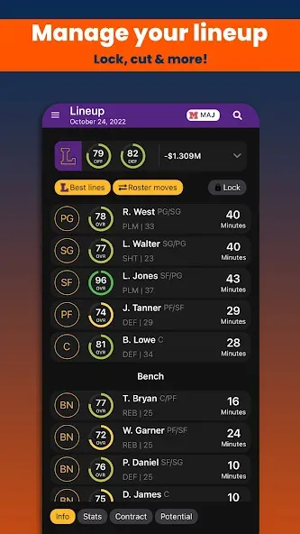 Basketball Legacy Manager 23 [MOD: безлимитные деньги и все команды] Screenshot 1