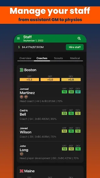 Basketball Legacy Manager 23 [MOD: безлимитные деньги и все команды] Screenshot 5
