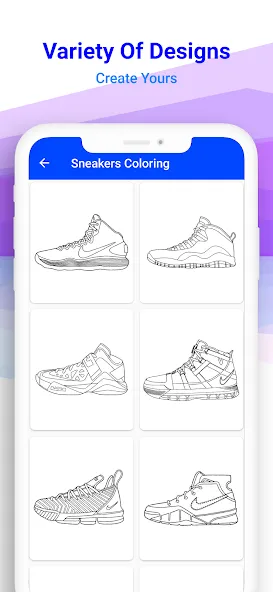 Basketball Shoes Coloring Book [MOD: яркая раскраска баскетбольных кроссовок] Screenshot 3
