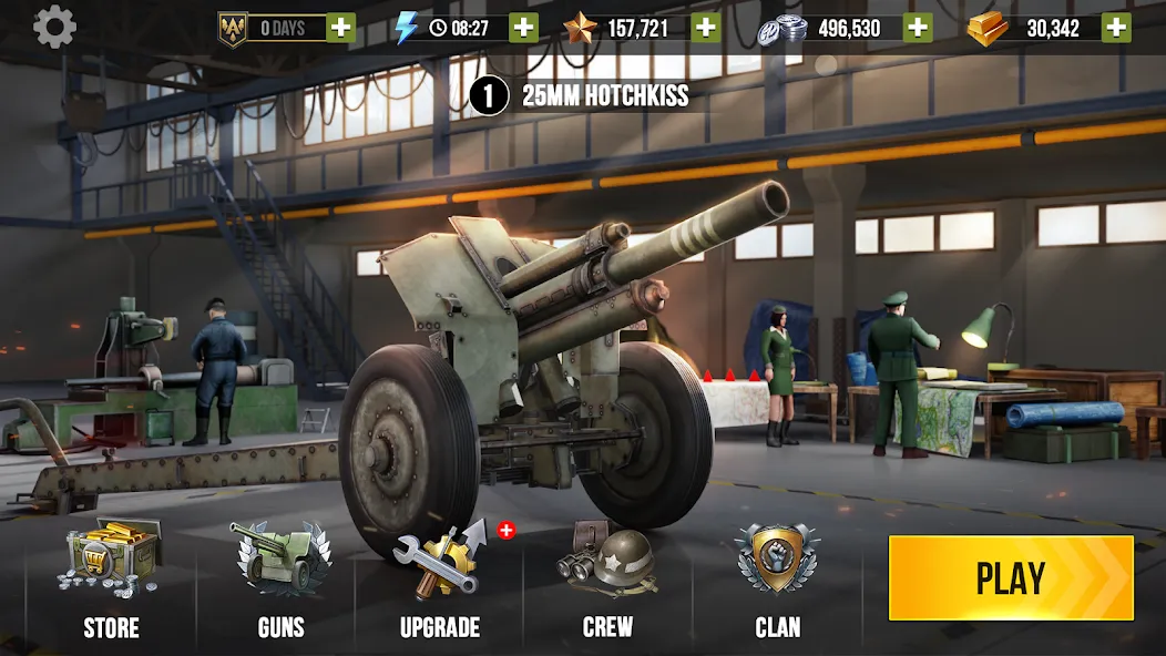 World of Artillery: Cannon War [MOD: безлимитные деньги и усиленная артиллерия] Screenshot 4