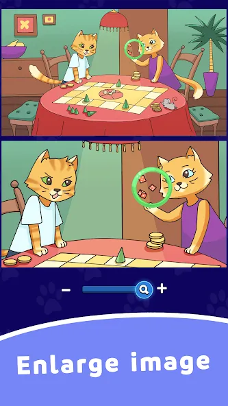 Find Differences: Cute Cats [MOD: безлимитные подсказки и открыты все уровни] Screenshot 4