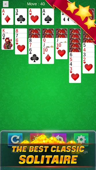 Solitaire Classic [MOD: без рекламы и все карты открыты] Screenshot 1