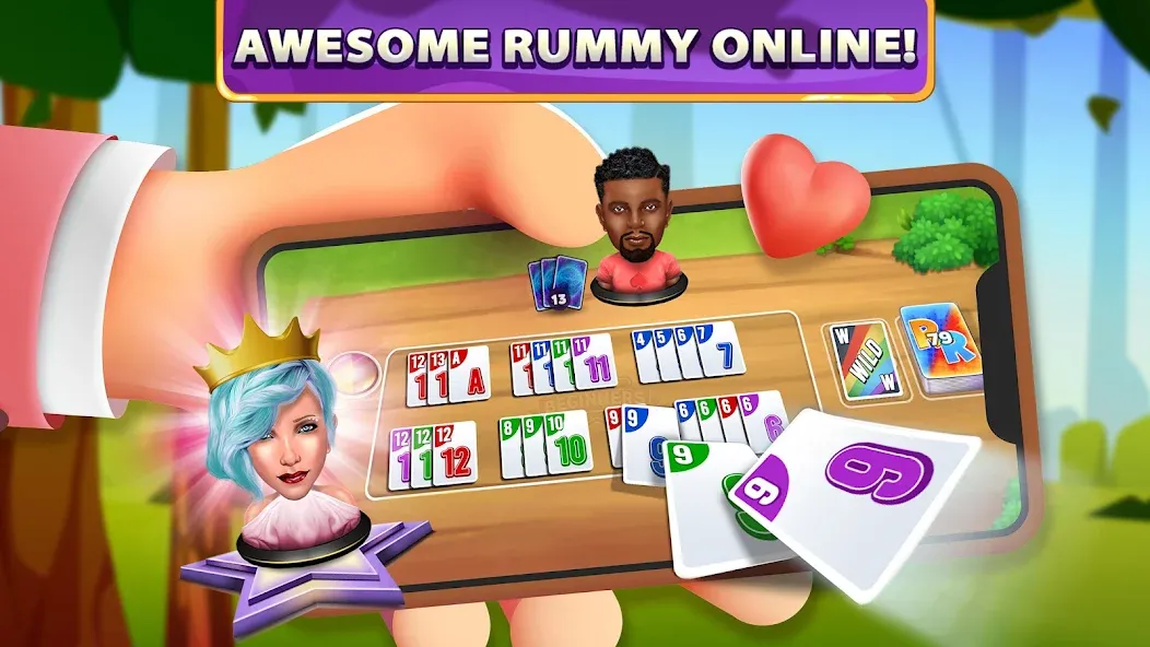Rummy Rush - Classic Card Game [MOD: безлимитные монеты и подсказки] Screenshot 1