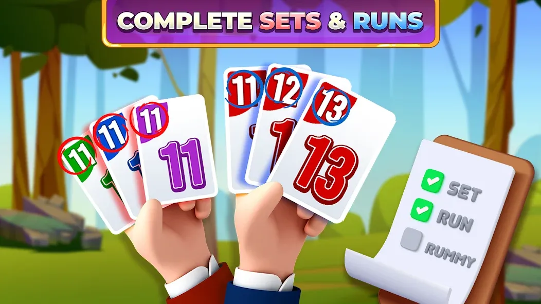 Rummy Rush - Classic Card Game [MOD: безлимитные монеты и подсказки] Screenshot 2