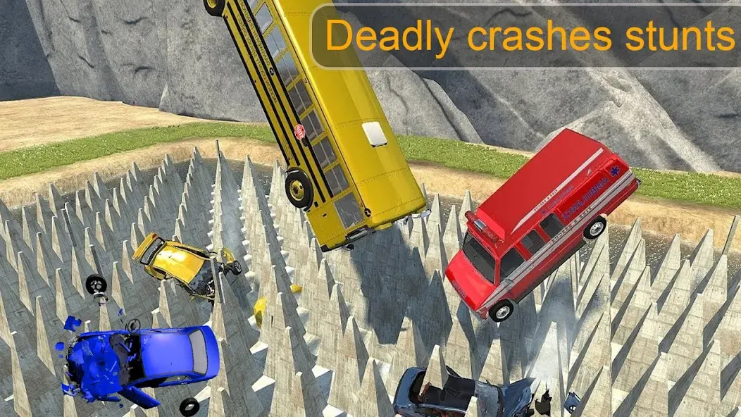 Beam Drive Crash Death Stair C [MOD: разблокированы все уровни и машины] Screenshot 2