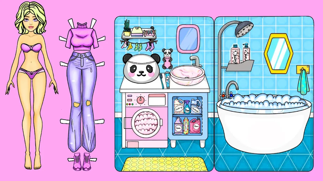 Doll Dress Up Makeup Girl Game [MOD: все наряды и макияж открыты] Screenshot 2