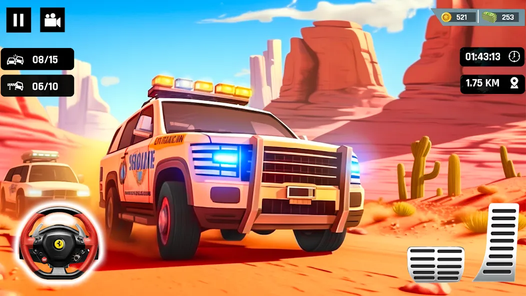 Police Car Kids Driving Game [MOD: новые полицейские машины и задания] Screenshot 2