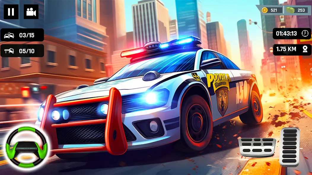 Police Car Kids Driving Game [MOD: новые полицейские машины и задания] Screenshot 5