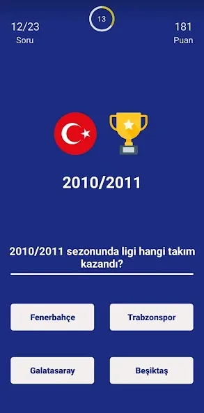 Türkiye Süper Ligi Bilgi Oyunu [MOD: безлимитные подсказки и очки] Screenshot 3