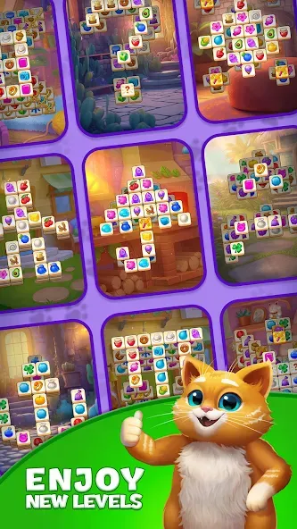 Tile Yard: Matching Game [MOD: безлимитные монеты и все уровни открыты] Screenshot 4