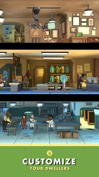 Fallout Shelter [MOD: безлимитные ресурсы и открытые комнаты] Screenshot 5