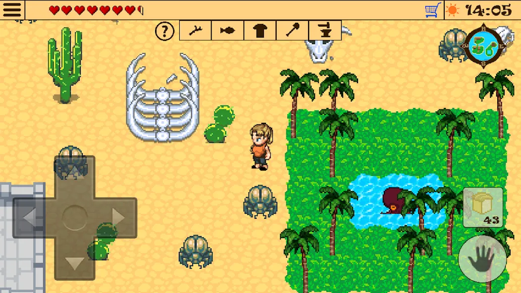 Survival RPG 2:Temple Ruins 2D [MOD: безлимитные ресурсы и здоровье] Screenshot 1