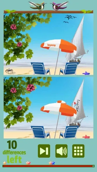Find 10 Differences [MOD: подсказки без ограничений и все уровни открыты] Screenshot 1