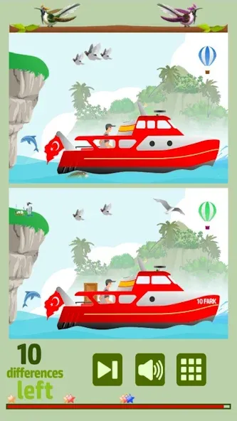 Find 10 Differences [MOD: подсказки без ограничений и все уровни открыты] Screenshot 3