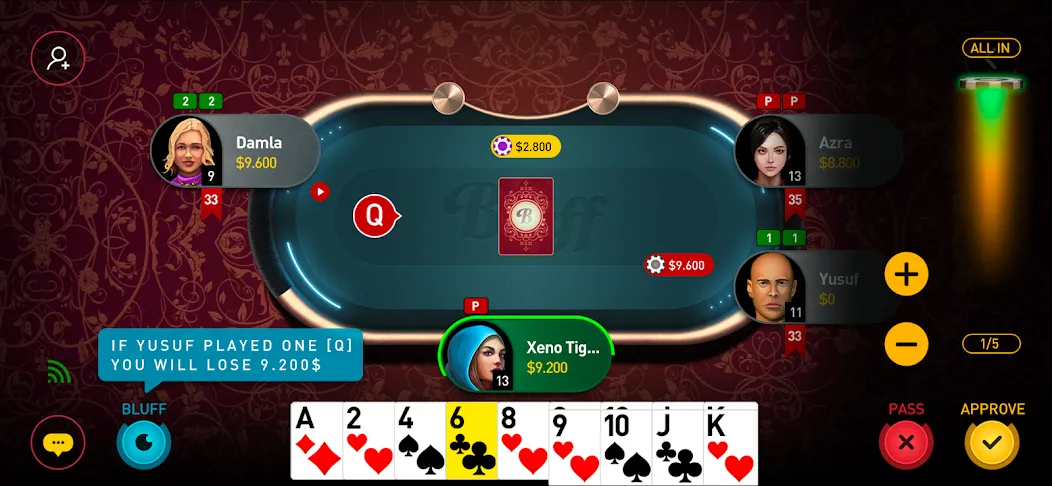 Bluff Game [MOD: взломанные карты и безлимитные ходы] Screenshot 4