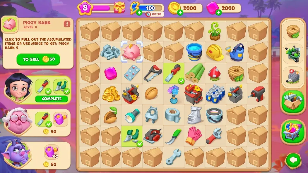 Lucy’s Ville: Fabulous Merge [MOD: безлимитные монеты и энергия] Screenshot 1