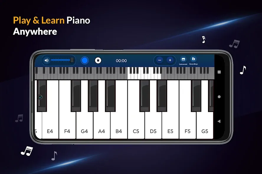 Real Piano Keyboard [MOD: реалистичный звук и безлимитные ноты] Screenshot 1
