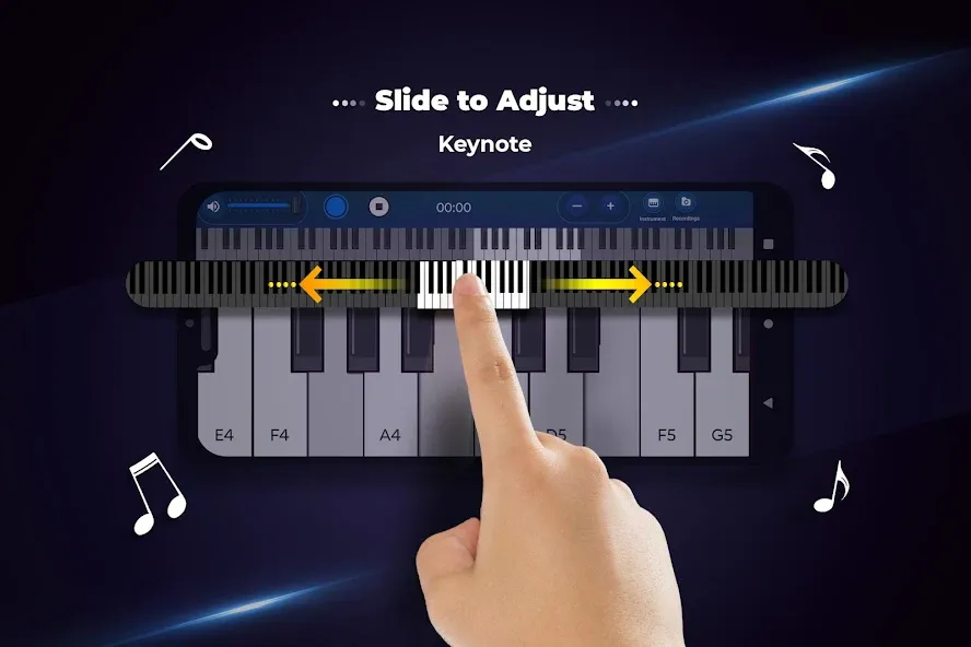 Real Piano Keyboard [MOD: реалистичный звук и безлимитные ноты] Screenshot 3