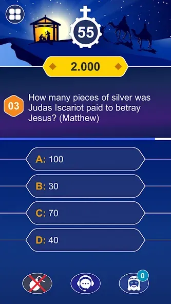 Daily Bible Trivia: Quiz Games [MOD: безлимитные подсказки и очки] Screenshot 4