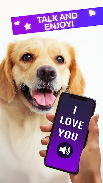 Dog Translator Pet Speak Talk [MOD: разговор с питомцем без ограничений] Screenshot 3