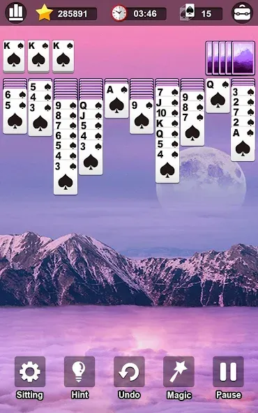 Spider Solitaire [MOD: безлимитные подсказки и отмены ходов] Screenshot 2