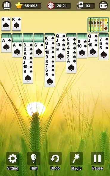 Spider Solitaire [MOD: безлимитные подсказки и отмены ходов] Screenshot 3