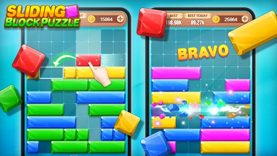 Block Crush - Puzzle Game [MOD: без рекламы и бесконечные подсказки] Screenshot 2