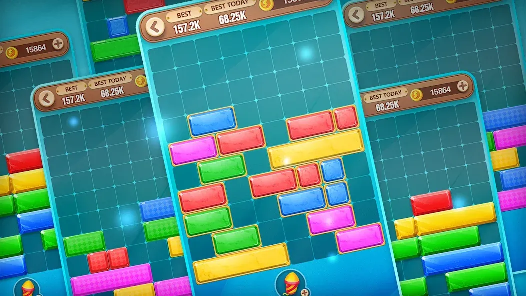 Block Crush - Puzzle Game [MOD: без рекламы и бесконечные подсказки] Screenshot 3