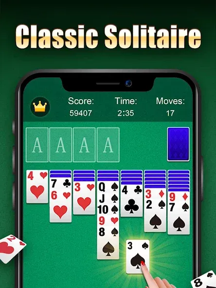Solitaire [MOD: подсказки без ограничений и отмена ходов] Screenshot 5