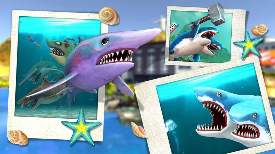 Double Head Shark Attack PVP [MOD: безлимитные деньги и усиленный урон] Screenshot 5