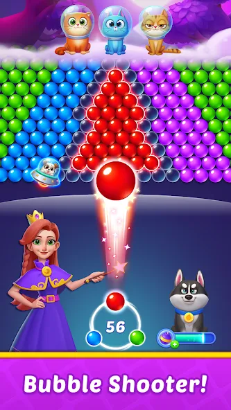 Bubble Shooter Kingdom [MOD: безлимитные монеты и жизни] Screenshot 2