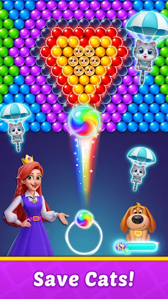 Bubble Shooter Kingdom [MOD: безлимитные монеты и жизни] Screenshot 4