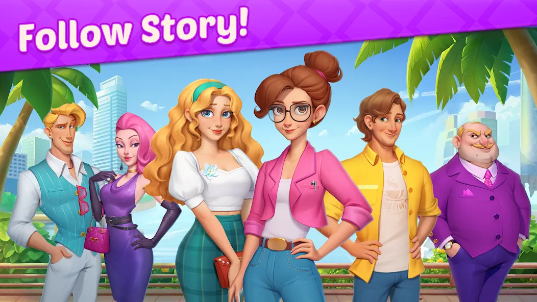 Design Diary - Match 3 &amp; Home [MOD: безлимитные монеты и открыты все уровни] Screenshot 5