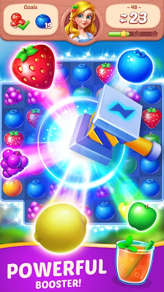 Fruit Diary - Match 3 Games [MOD: безлимитные монеты и жизни] Screenshot 3