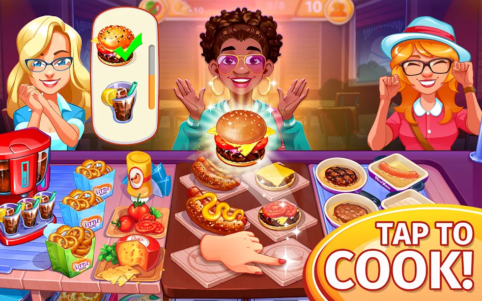 Cooking Craze: Restaurant Game [MOD: безлимитные монеты и алмазы] Screenshot 1