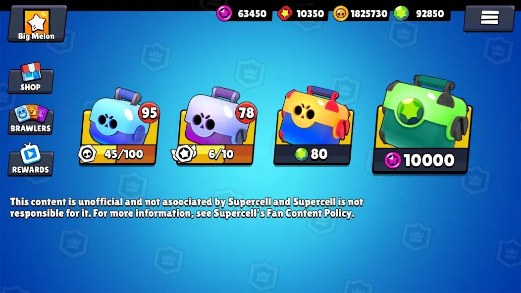 Box Simulator for Brawl Stars [MOD: безлимитные монеты и все скины] Screenshot 2