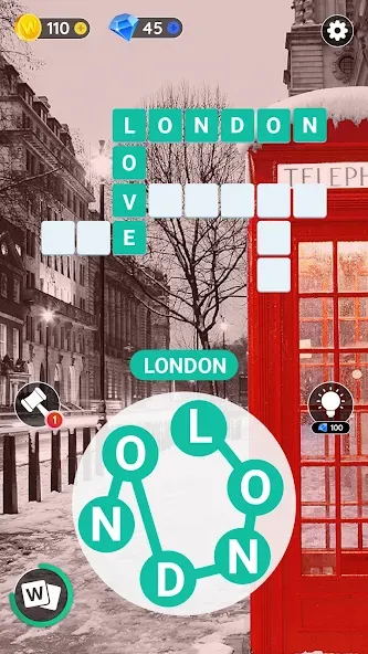 Word City: Connect Word Game [MOD: безлимитные подсказки и открыты уровни] Screenshot 1