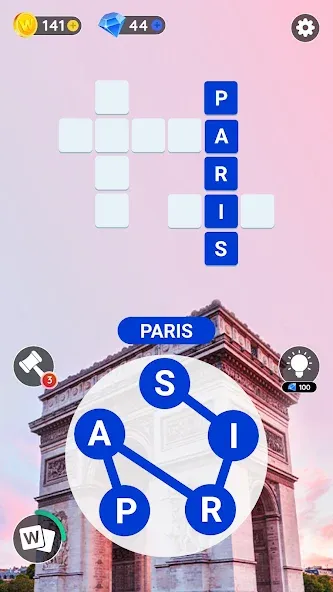 Word City: Connect Word Game [MOD: безлимитные подсказки и открыты уровни] Screenshot 2