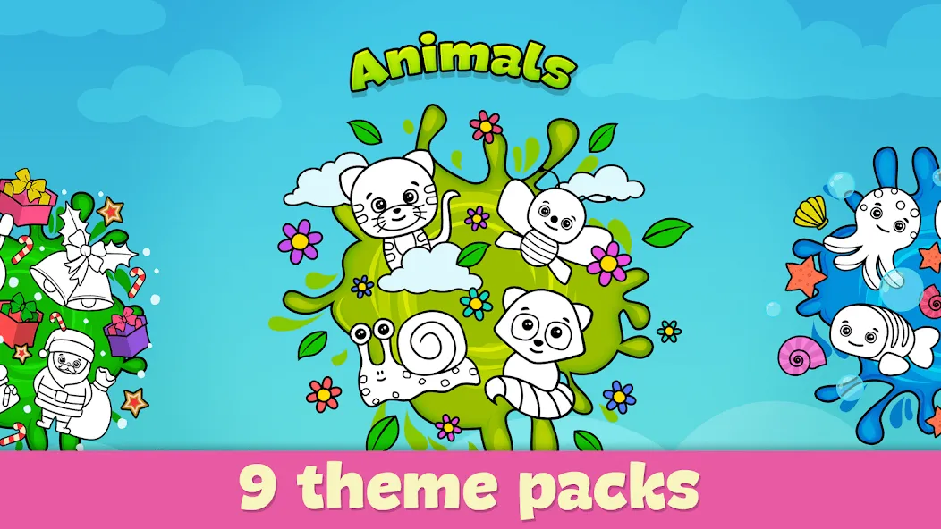 Coloring Book - Games for Kids [MOD: все раскраски и палитры открыты] Screenshot 4