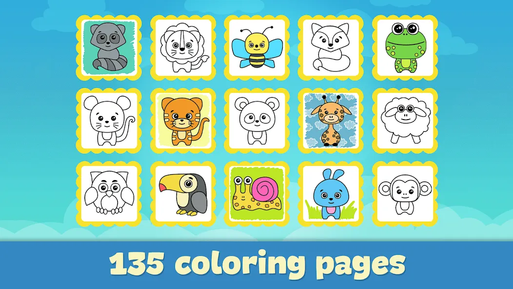 Coloring Book - Games for Kids [MOD: все раскраски и палитры открыты] Screenshot 5