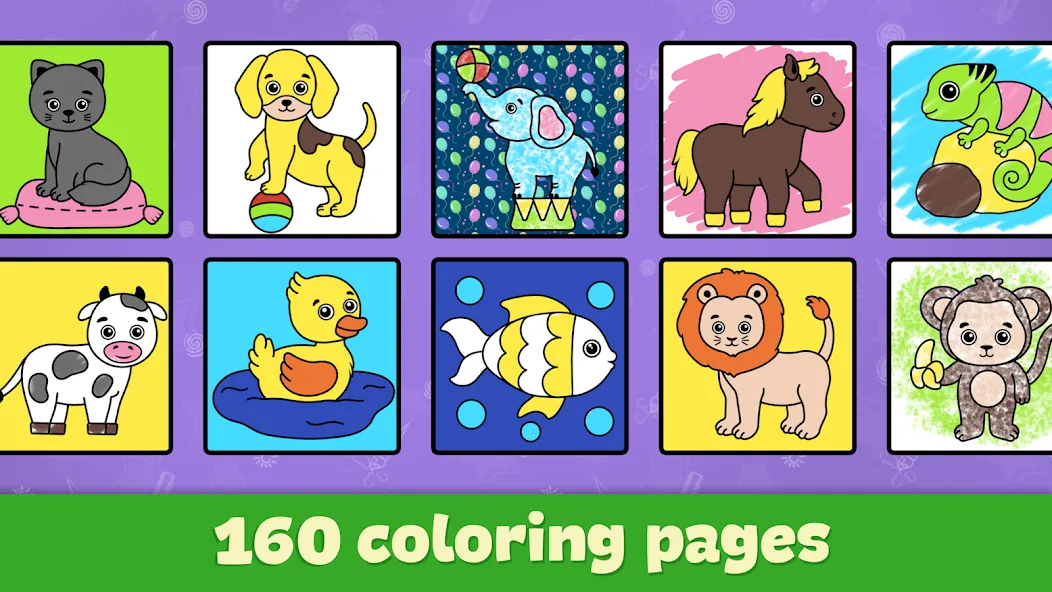 Kids Coloring &amp; Drawing Games [MOD: разблокированы все раскраски] Screenshot 5
