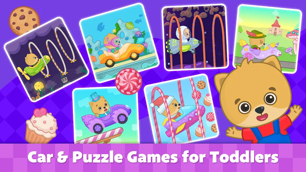 Bimi Boo Car Games for Kids [MOD: открыты все машинки и уровни] Screenshot 1