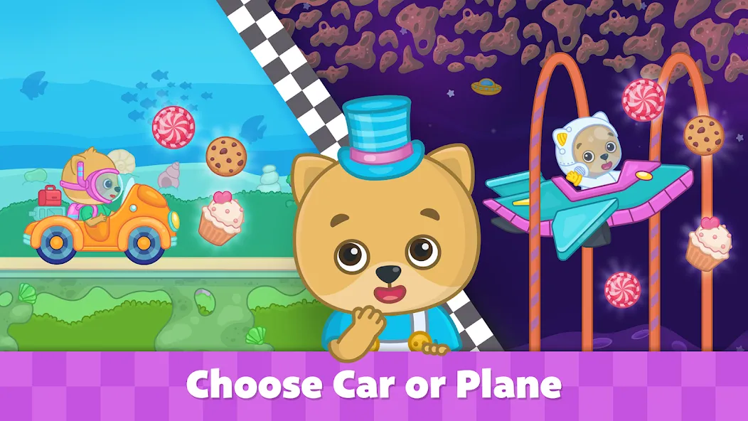 Bimi Boo Car Games for Kids [MOD: открыты все машинки и уровни] Screenshot 3