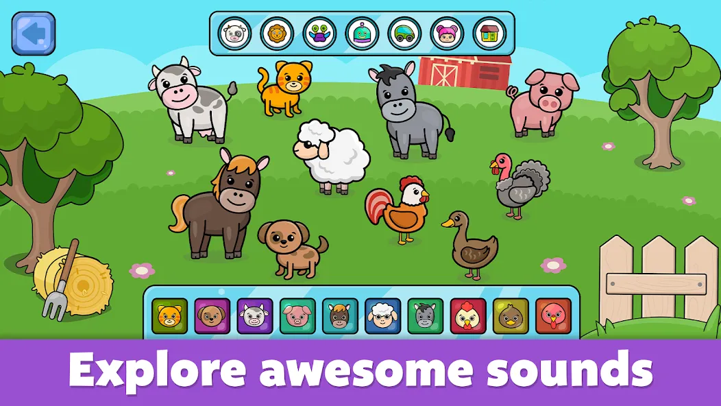 Baby Piano: Kids Music Games [MOD: разблокированы все музыкальные инструменты] Screenshot 3