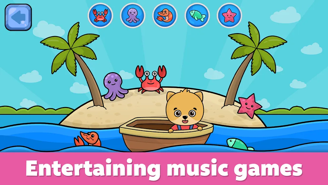 Baby Piano: Kids Music Games [MOD: разблокированы все музыкальные инструменты] Screenshot 4