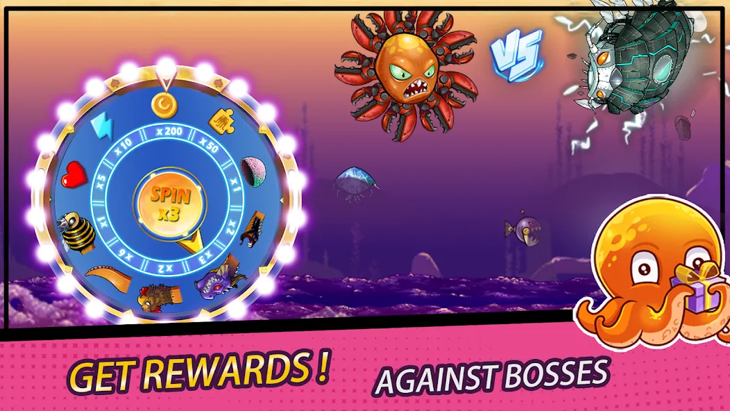 Crazy Octopus [MOD: безлимитные монеты и усиленное оружие] Screenshot 5
