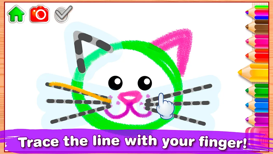 Bini Drawing for Kids Games [MOD: все инструменты рисования разблокированы] Screenshot 3