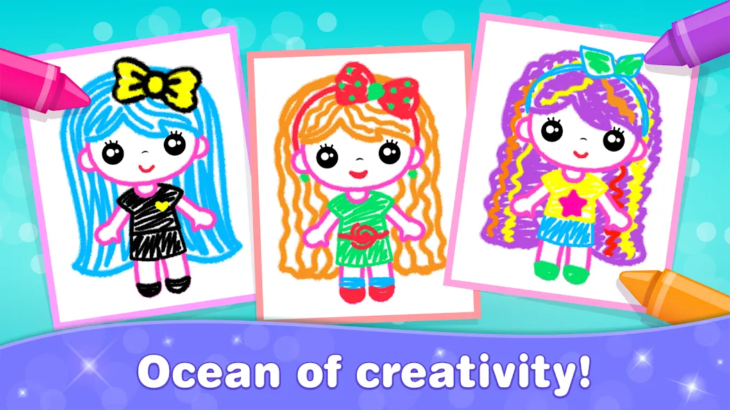 Bini Game Drawing for kids app [MOD: разблокированы все рисунки и уроки] Screenshot 5